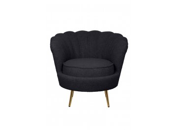 Низкое кресло Pearl Black Boucle