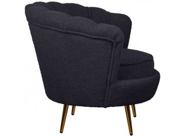 Низкое кресло Pearl Black Boucle