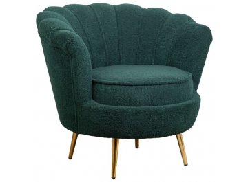 Низкое кресло Pearl Green Boucle