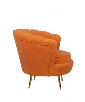 Низкое кресло Pearl Orange Boucle