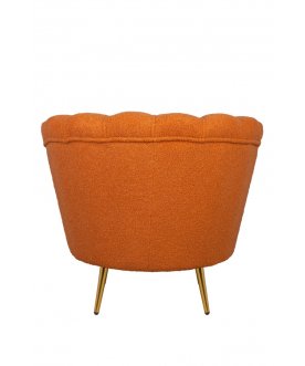 Низкое кресло Pearl Orange Boucle
