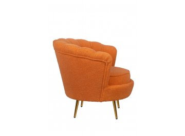 Низкое кресло Pearl Orange Boucle