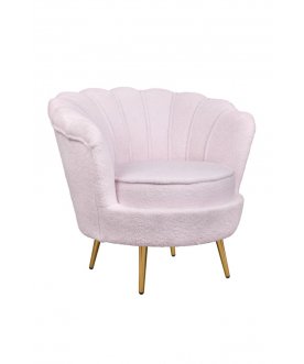 Низкое кресло Pearl Pink Boucle