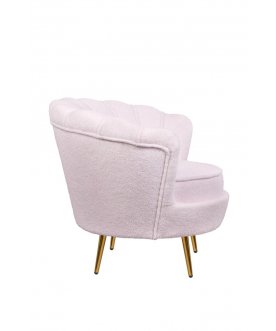 Низкое кресло Pearl Pink Boucle