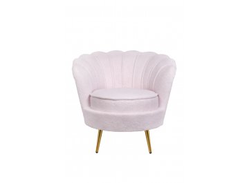 Низкое кресло Pearl Pink Boucle