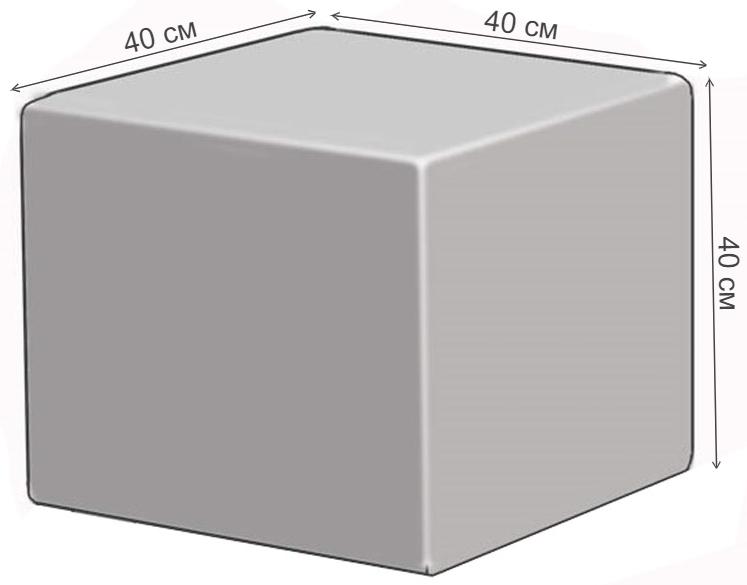 Пуф Куб черный дракон