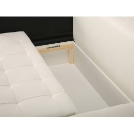 Диван угловой Атлант У/Т экокожа вайт / блек