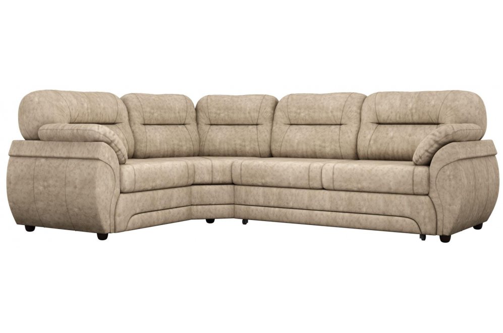 Диван угловой Капри велюр бежевывй левый