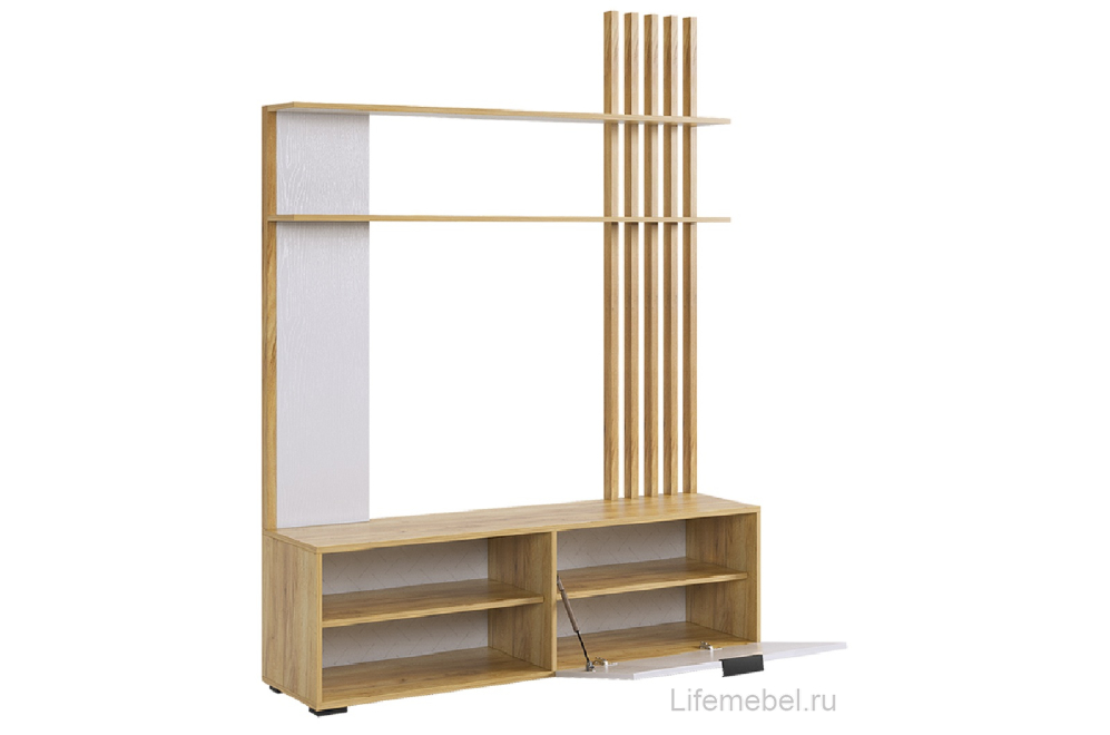 Готовая гостиная Бери дуб крафт золотой / белое дерево