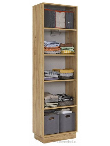 Шкаф Моди двухдверный дуб крафт золотой / белое дерево