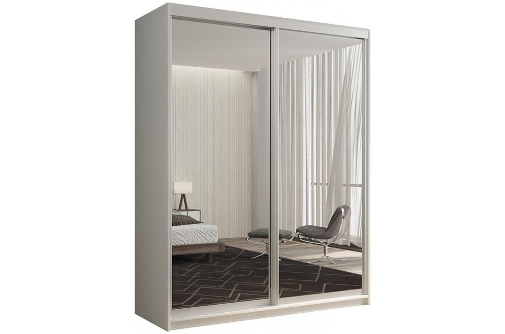 Шкаф-купе Кааппи 1 140х60 белый бриллиант