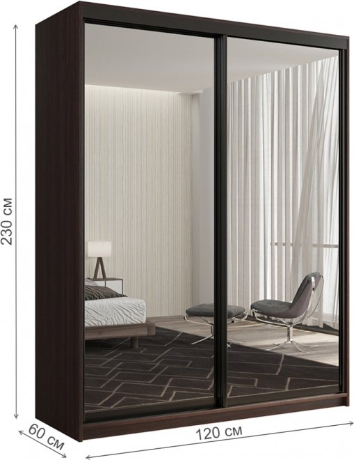 Шкаф-купе Кааппи 1 120х60 венге