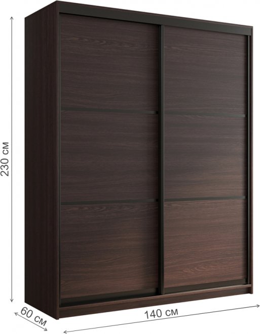 Шкаф-купе Кааппи 4 140х60 венге
