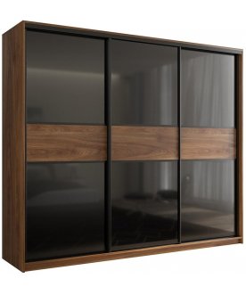 Шкаф-купе Кааппи 10 дуб кастелло бренди / черный
