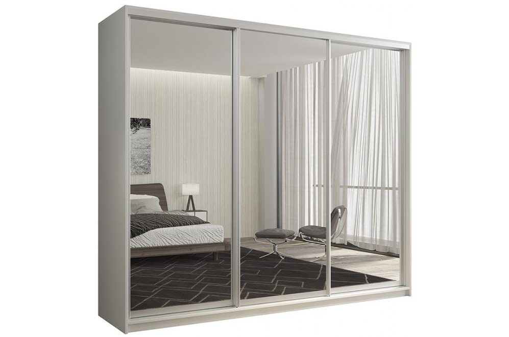 Шкаф-купе Кааппи 1 240х60 белый бриллиант