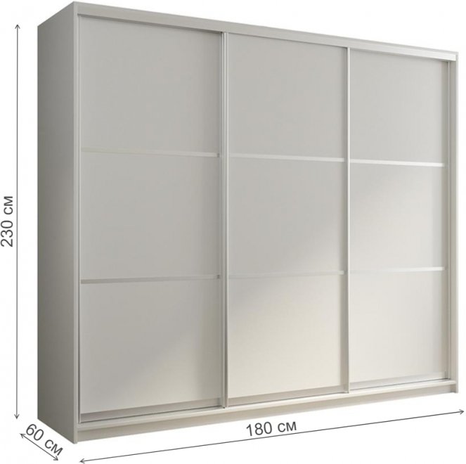 Шкаф-купе Кааппи 4 180х60 белый бриллиант
