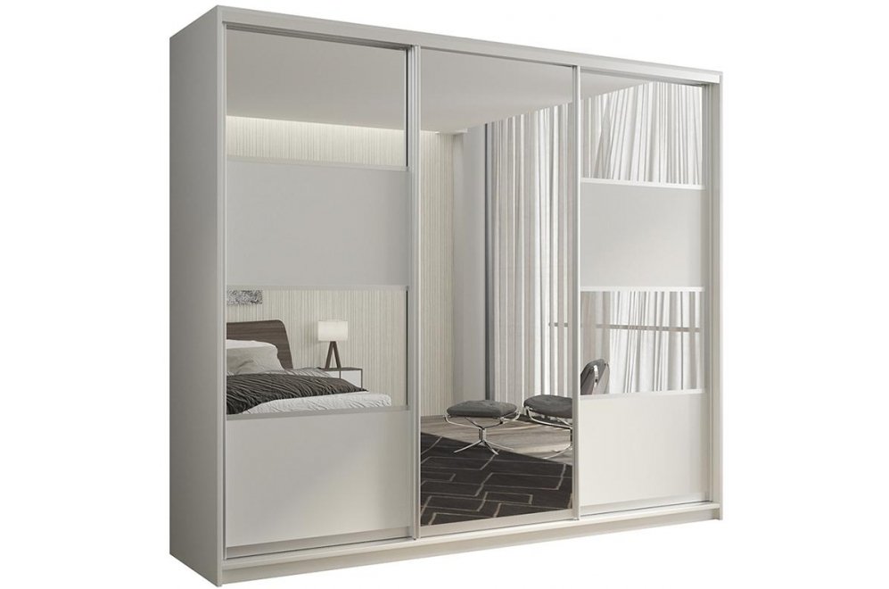 Шкаф-купе Кааппи 5 210х45 белый бриллиант