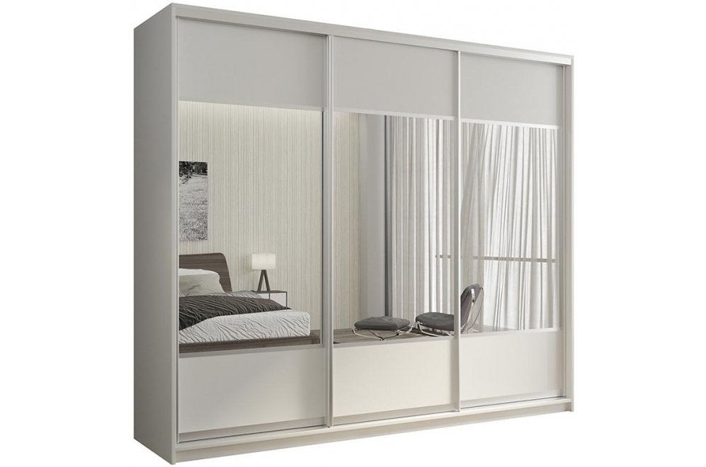 Шкаф-купе Кааппи 6 210х45 белый бриллиант