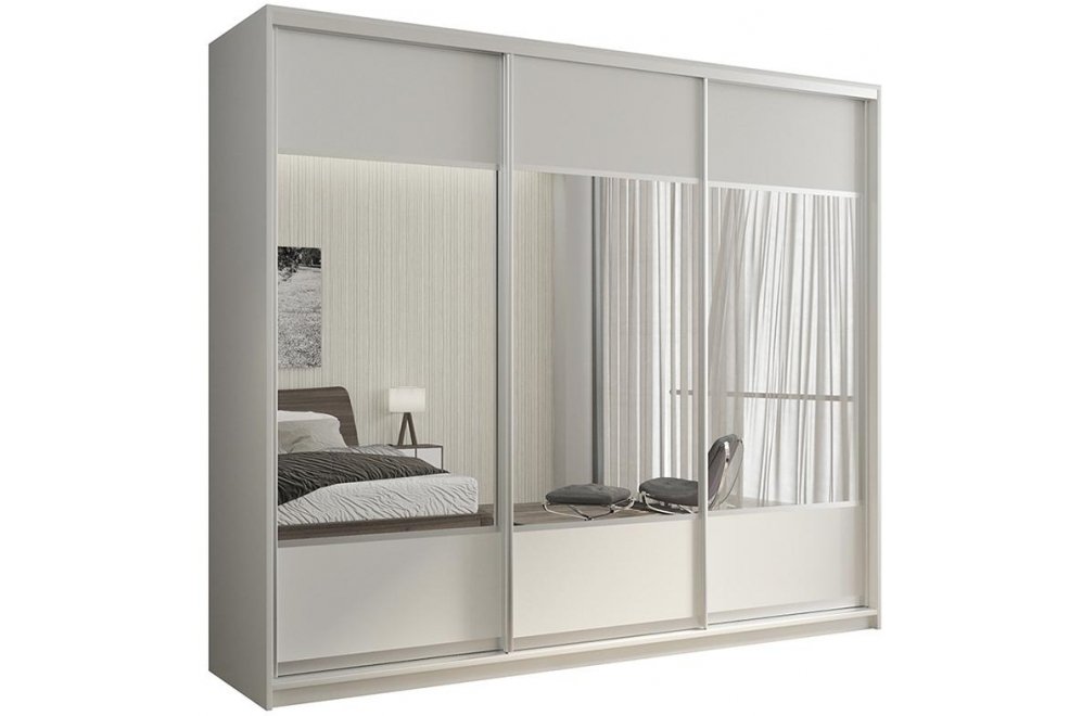 Шкаф-купе Кааппи 6 240х45 белый бриллиант