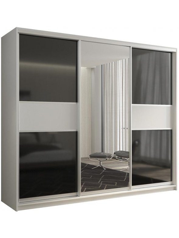 Шкаф-купе Кааппи 9 210х45 белый бриллиант