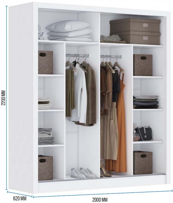 Шкаф-купе Дрим-2 2 м белый