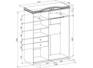 Шкаф-купе Ассоль плюс АС-16