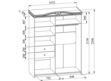 Шкаф-купе Ассоль плюс АС-20