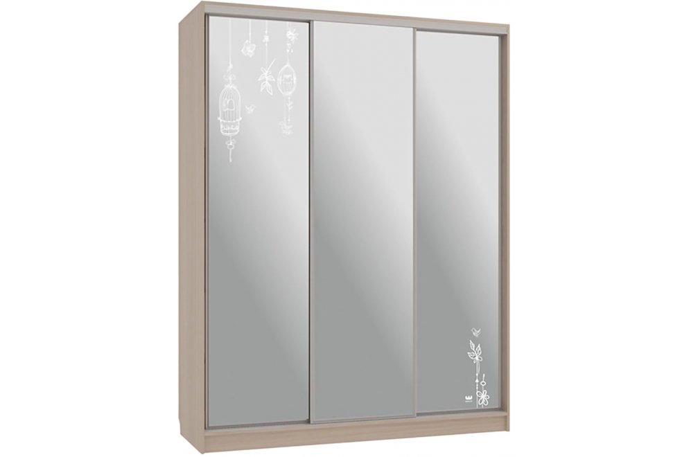 Шкаф-купе Бассо 4-600 птицы дуб млечный