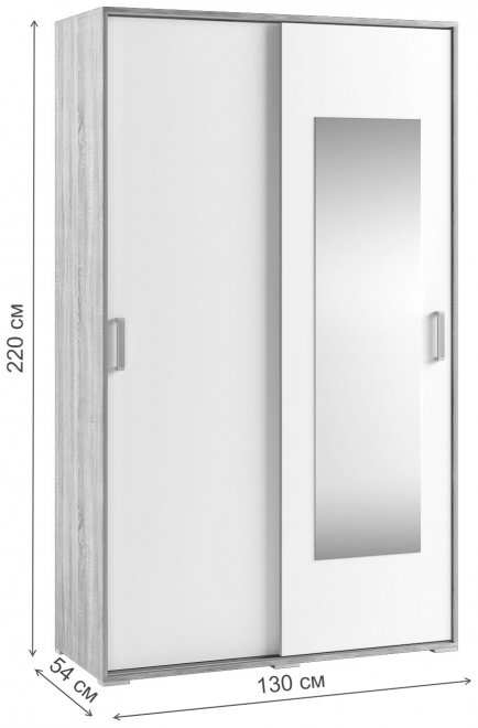 Шкаф-купе Бланка дуб сонома / белый