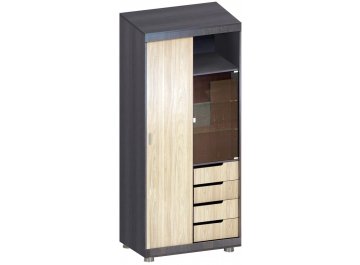 Шкаф-купе Эдвард-5 венге / вяз натуральный