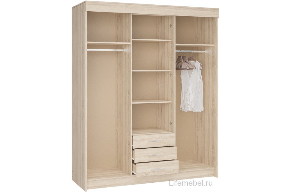 Шкаф-купе Фортуна дуб сонома / дуб сонома