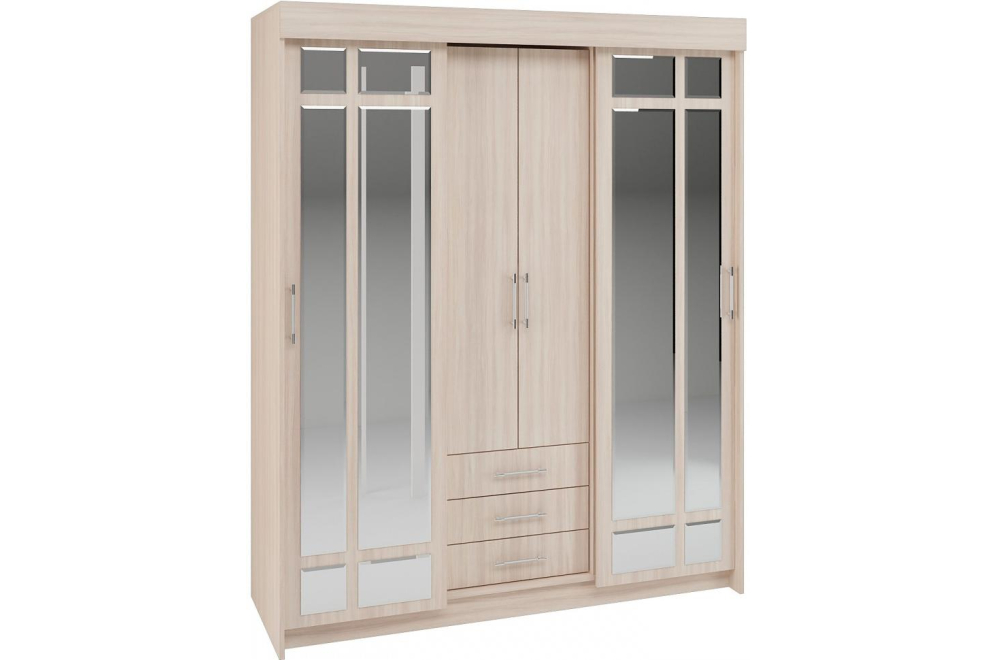 Шкаф-купе Фортуна ясень шимо светлый / ясень шимо светлый