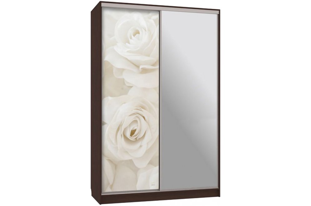 Шкаф-купе Гранд 9-600 розы / венге