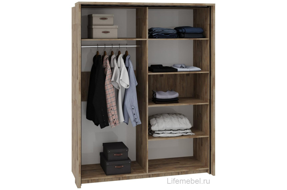 Шкаф-купе Кения 5001.М1 + 5003.М1 гамбия / угольный камень