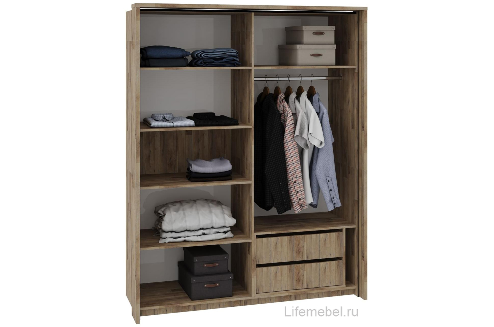 Шкаф-купе Кения 5001.М1 + 5013.М1 + 5003.М1 гамбия / угольный камень