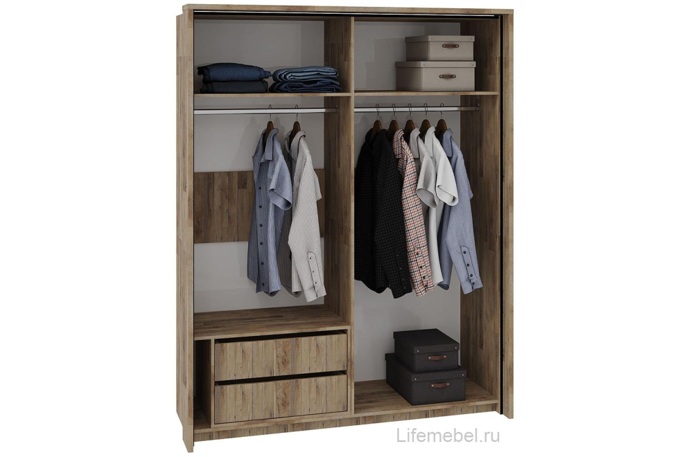 Шкаф-купе Кения 5001.М1 + 5013.М1 гамбия / угольный камень