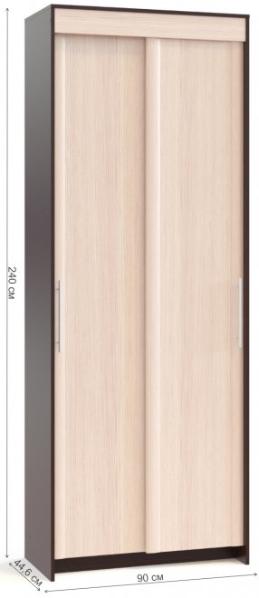 Шкаф-купе Контур ШР-94.2 венге / беленый дуб