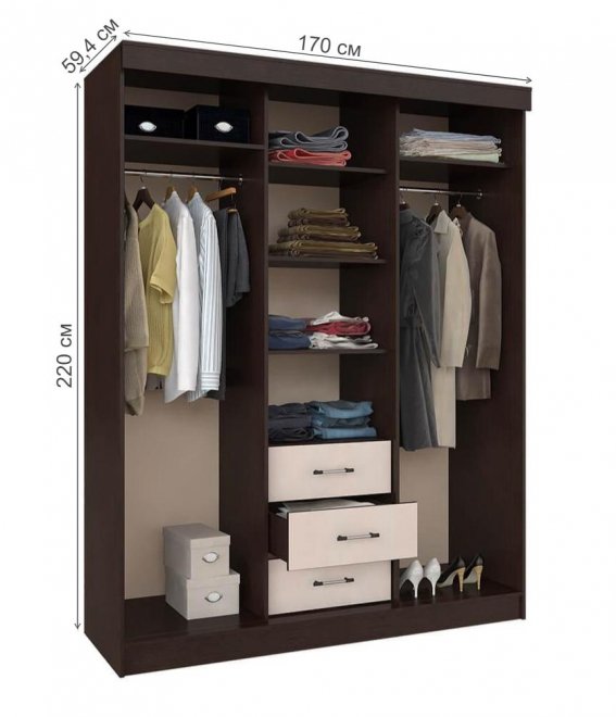 Шкаф-купе Маэстро венге / лоредо