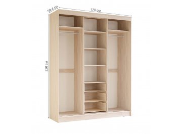 Шкаф-купе Маэстро ясень белый