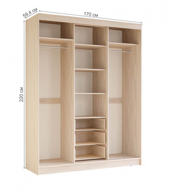Шкаф-купе Маэстро ясень белый
