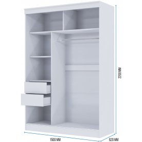 Шкаф-купе Москана-2 1,5 м