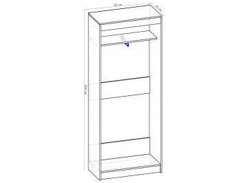 Шкаф-купе Риф 2 ШК.016.800-31 вариант 6