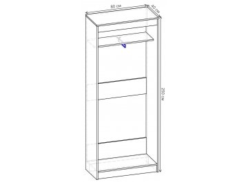 Шкаф-купе Риф 2 ШК.017.800-30 вариант 5