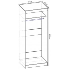 Шкаф-купе Риф 2 ШК.018.800-31 вариант 6