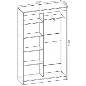 Шкаф-купе Риф 2 ШК.020.900-31 вариант 6