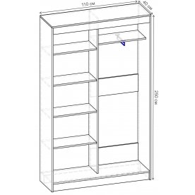 Шкаф-купе Риф 2 ШК.021.1100-31 вариант 6