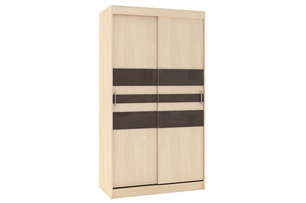 Шкаф-купе Риф 2 ШК.021.1200-31 вариант 6 береза снежная / стекло лакобель ral 8017