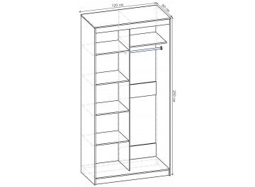 Шкаф-купе Риф 2 ШК.023.1200-30 вариант 5