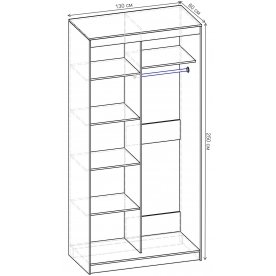 Шкаф-купе Риф 2 ШК.023.1300-30 вариант 5