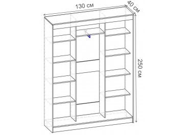 Шкаф-купе Риф 3 ШК.025.1300-01